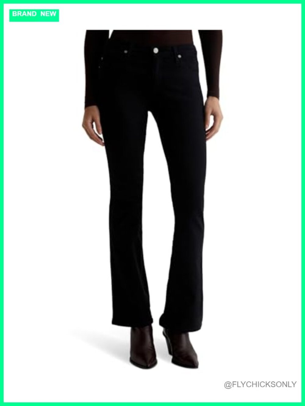 Low Rise Boot Cut Jeans Slim Fit Full Length Five Pocket